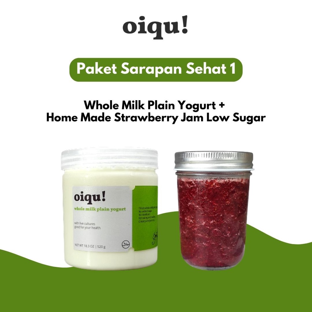 Jual Promo Paket Sarapan Sehat Yogurt Yoghurt Plain Whole Milk Plain