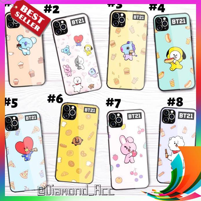 【TERBARU】 PREMIUM Case Hp Glass MOTIF BT21 BTS 7 SAMSUNG GALAXY A51