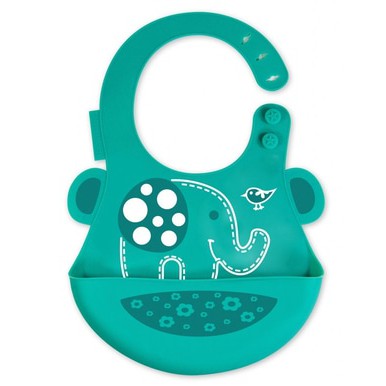 marcus &amp; marcus baby bib bis bayi mpasi tatakan makan Hijau Green Gajah Elephant Kuning  Jerapah