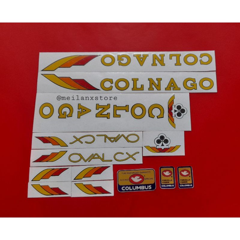 Stiker Sepeda colnago oval cx