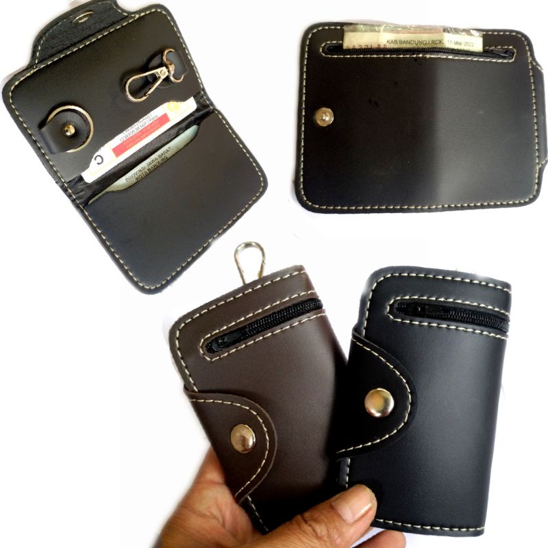 gantungan kunci motor mobil lipat 2 termurah dompet STNK SIM e-toll