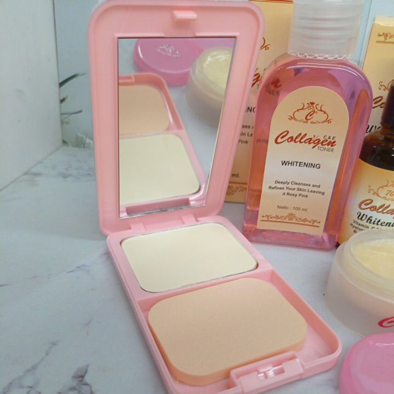 PAKET CREAM COLLAGEN 6IN1 ( SABUN, TONER, SERUM, CREAM SIANG, CREAM MALAM, BEDAK)