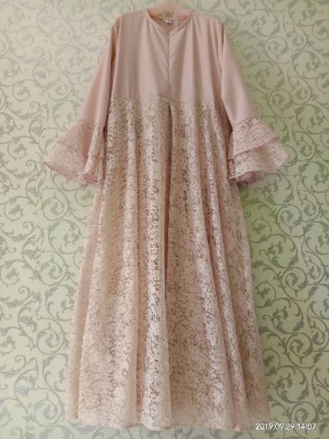 Gamis Brokat Umbrella mix toyobo/Gamis Muslim