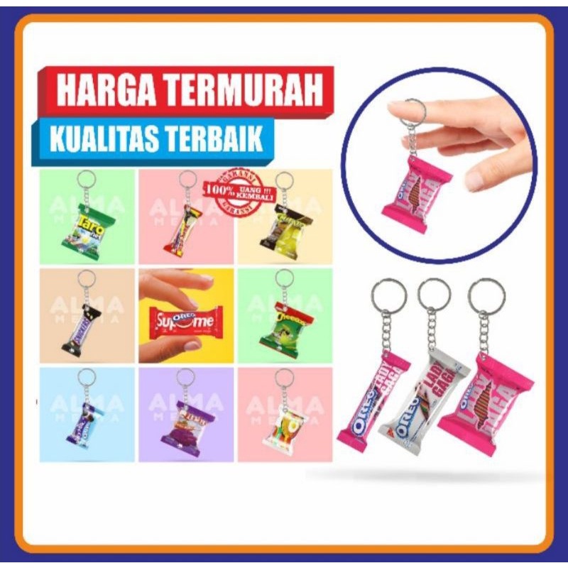 gantungan kunci miniatur snack tempelan kulkas miniatur snack