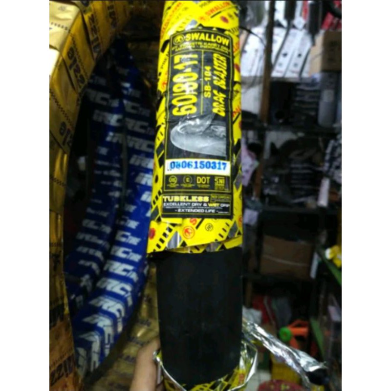 Ban Luar Motor Swallow  60 - 80 ring 17 Drag Blaster SB104 - Drax Slick Botak Slik - 215 - 17 Racing