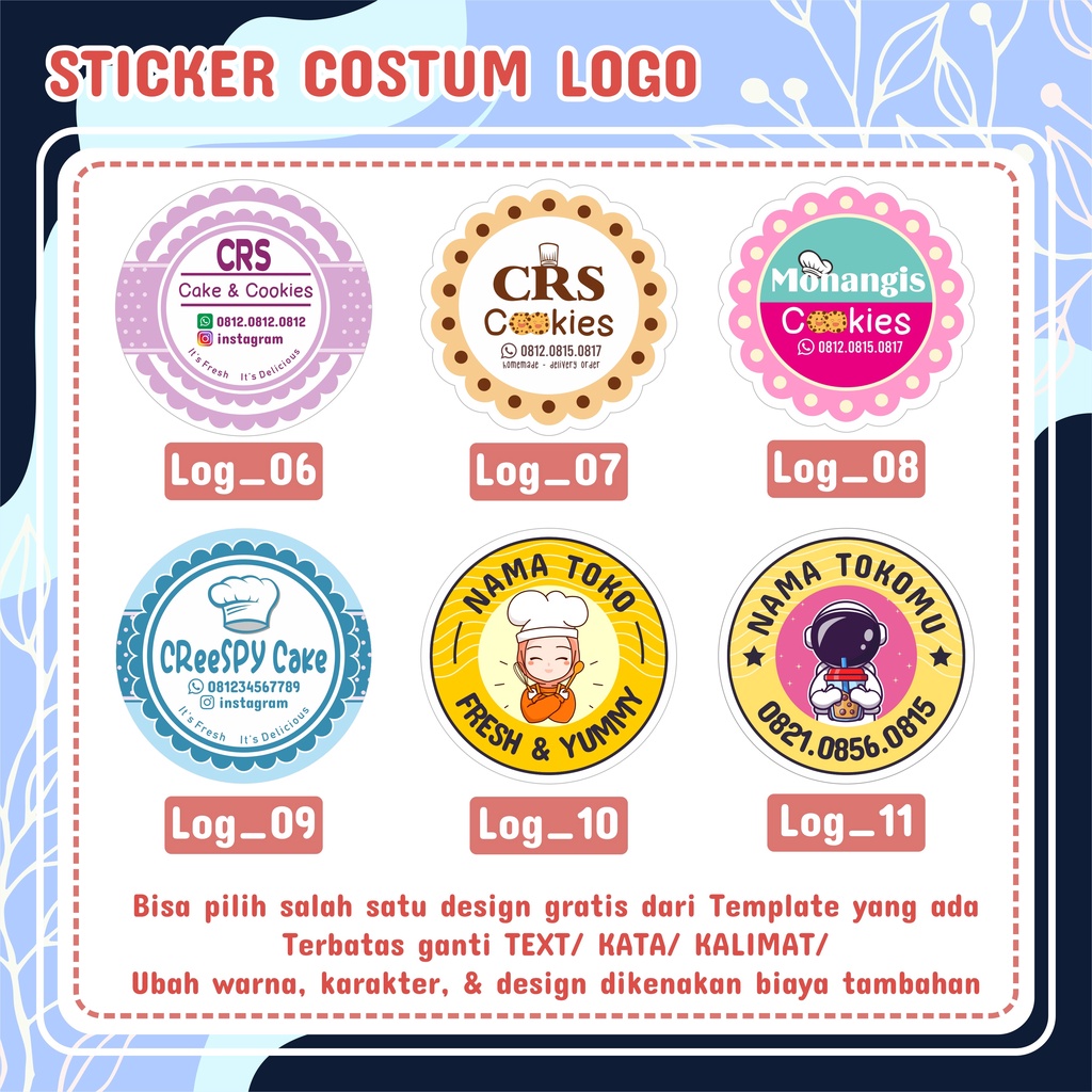 

TERMURAH STICKER A3 CRomo+ STIKER LABEL OLSHOP / KEMASAN MAKANAN MINUMAN