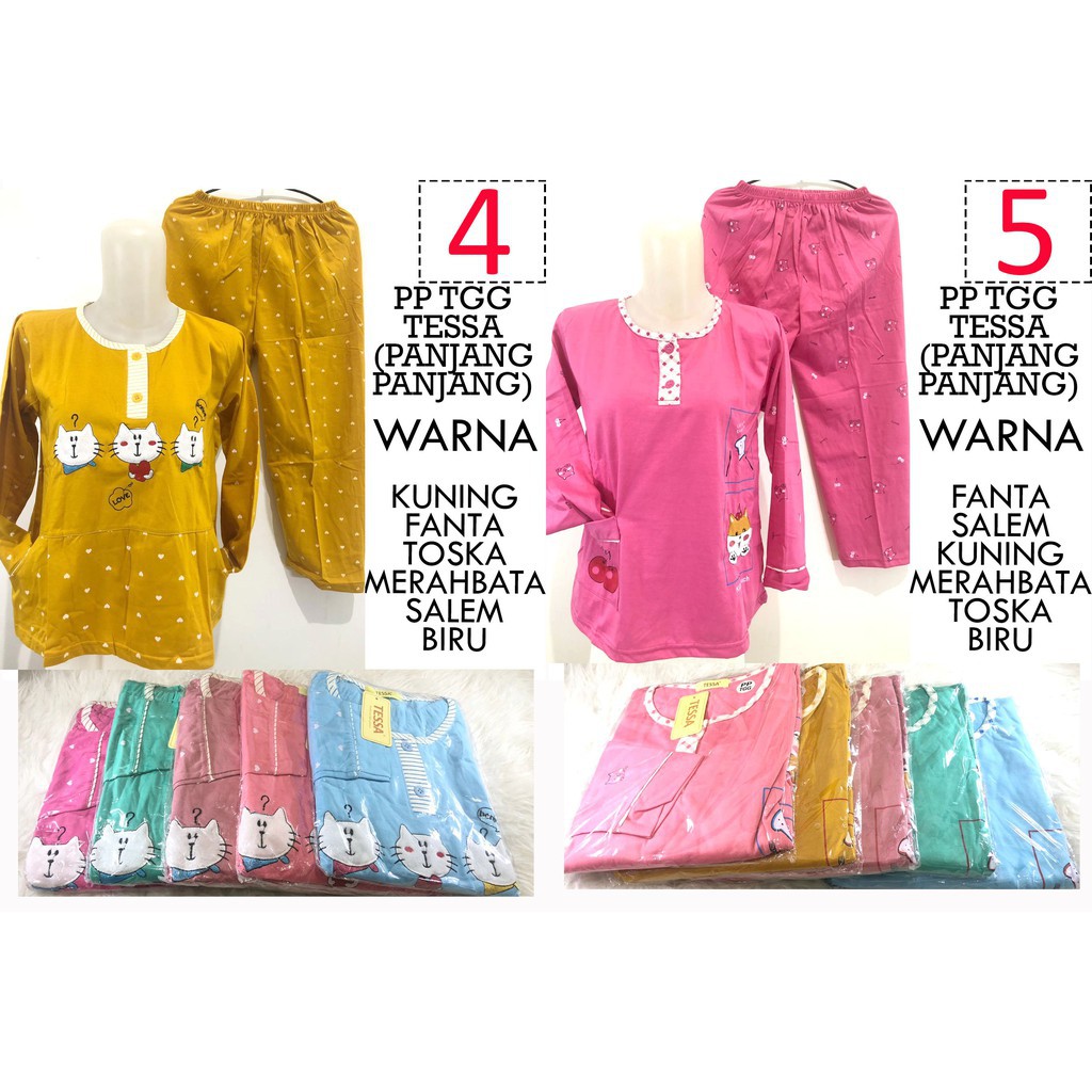 BP002 PP Tgg /Anak Tanggung Merek Tessa Grosir Baju Tidur Wanita Dewasa Piyama Babydoll Wanita Terba