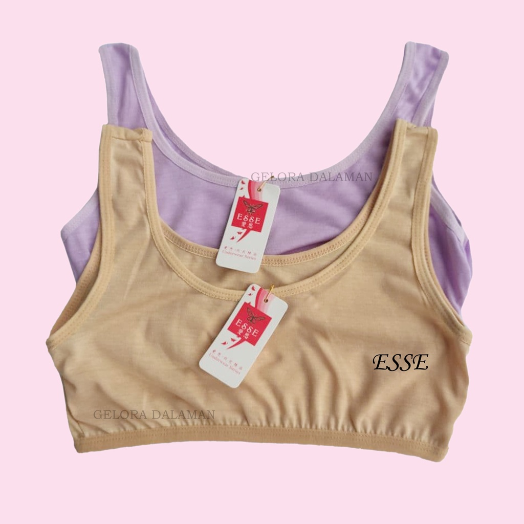 3 Pcs Miniset Polos Anak Perempuan Bra Remaja Pakaian Dalam