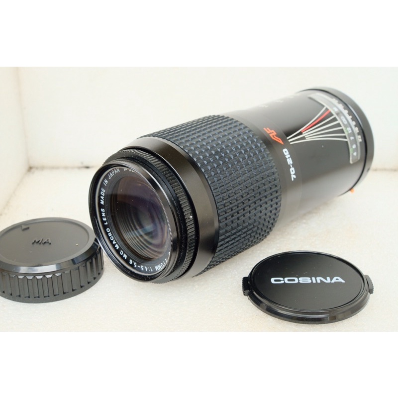 Lensa Makro langka Cosina AF Zoom 70-210mm f4.5-5.6 Mount Sony Alpha/Minolta klasik Vintage Unik.