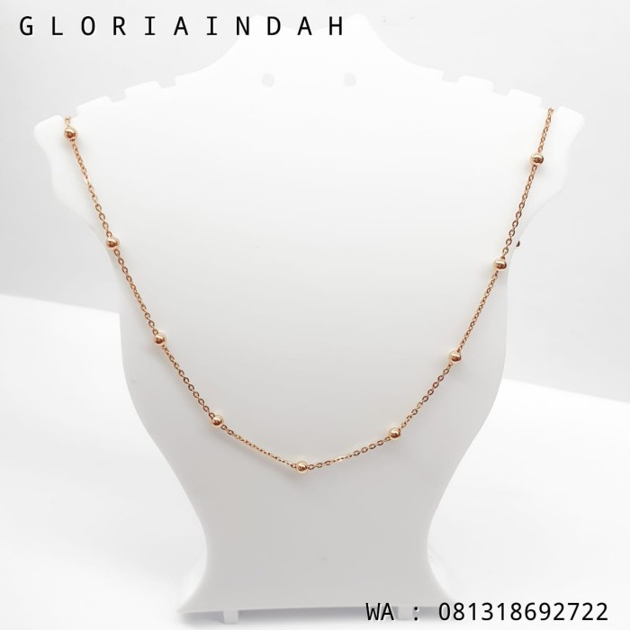 Kalung jedar rosegold 8K