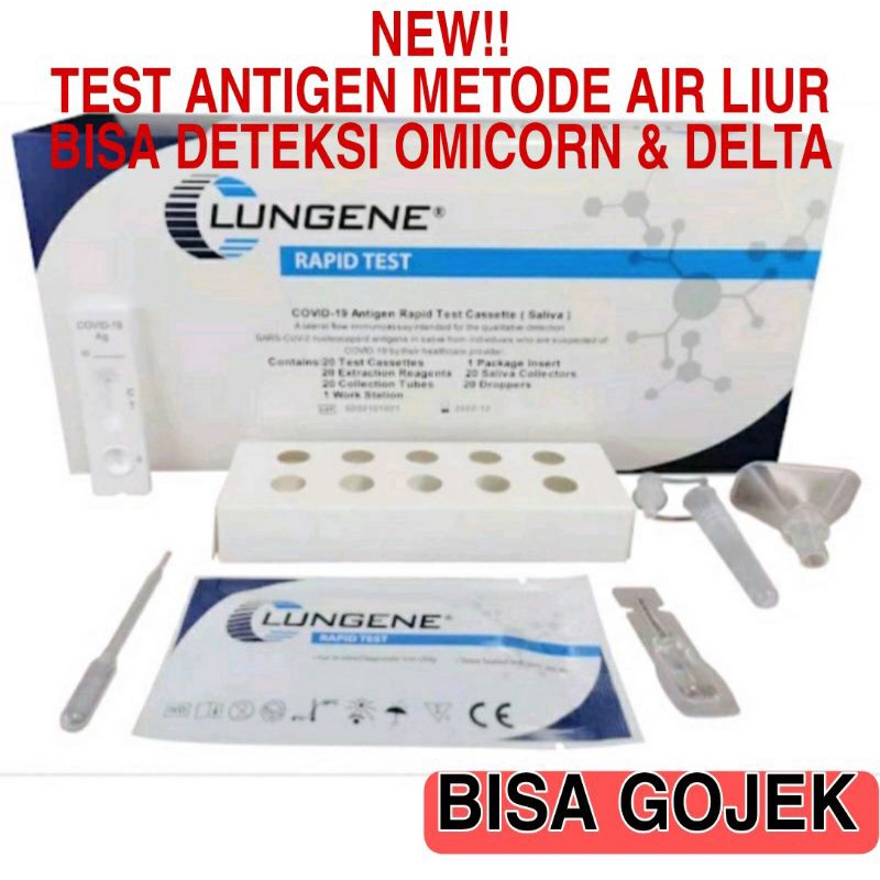 Jual TEST SALIVA AIR LIUR ANTIGEN 1 SET LUNGENE / ANTIGEN TEST KIT