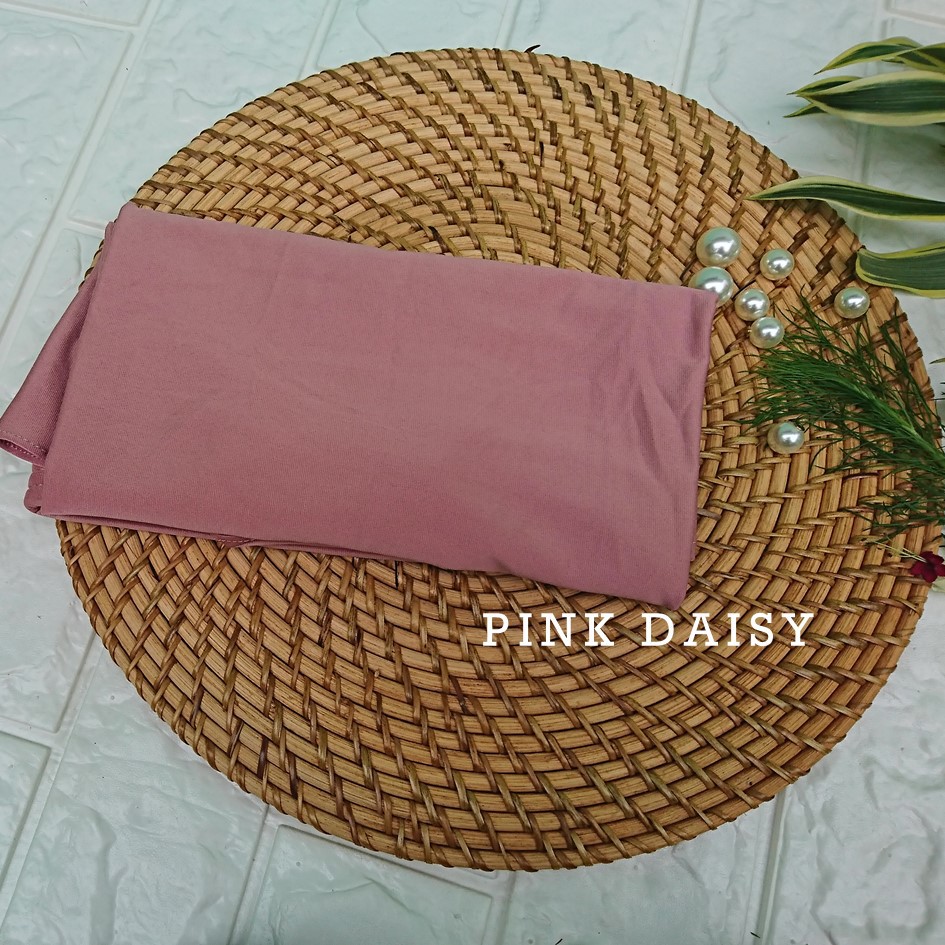 Jilbab Jersey Hijab Instan Bergo Antem Kerudung Pet Anti Tembem original-pink daisy