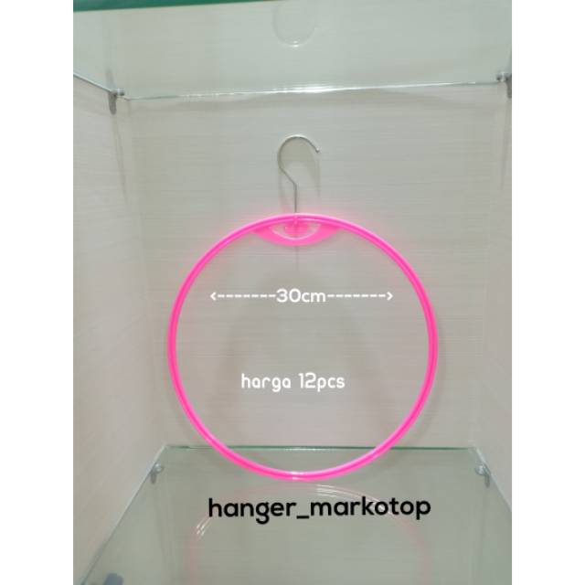 Hanger jilbab syar'i hanger jilbab khimar harga perlusin 12pcs / warna ping