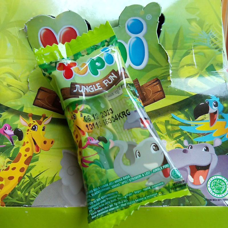 Box - Yupi Jungle Fun Permen Jelly Dino Land Isi 24 Pcs