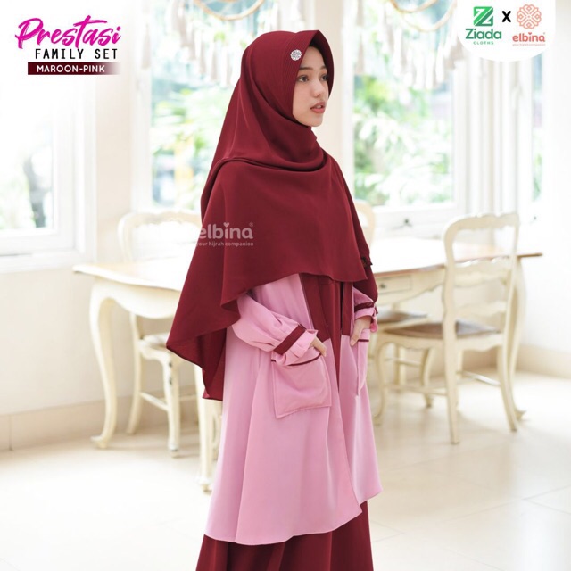 ORIGINAL Dress dan Outer Prestasi A by Elbina Hijab (Ready Stock)
