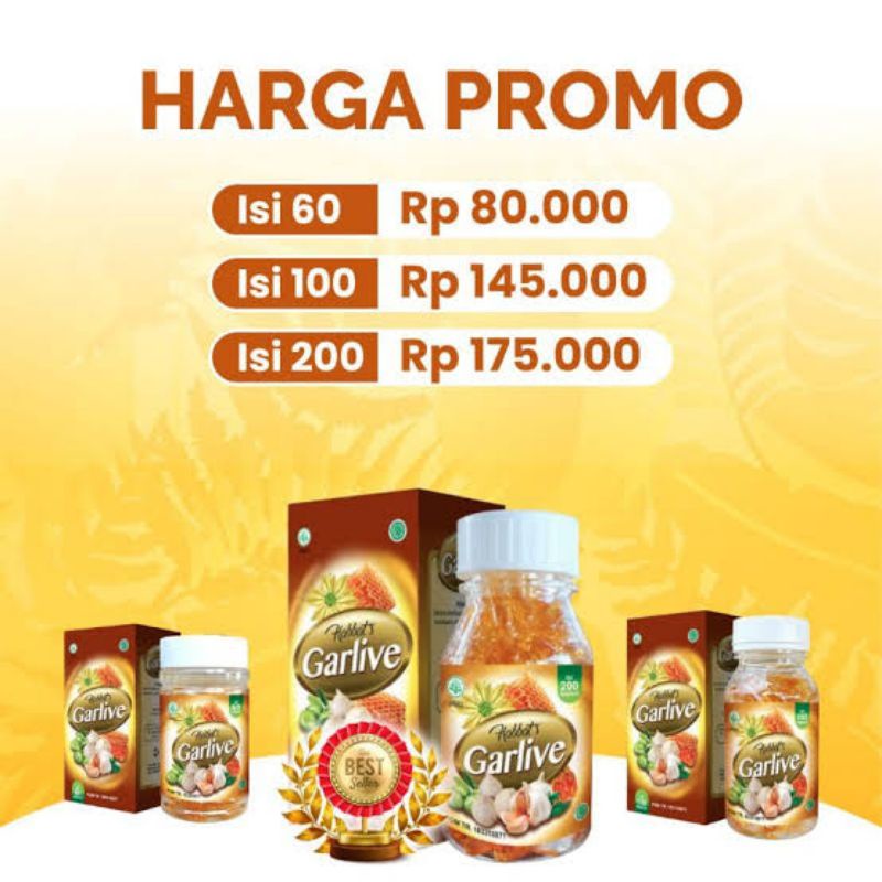 Kapsul Garlive - Kapsul Habbats Garlive Original Obat Herbal Turunkan Kolestrol Asam Urat