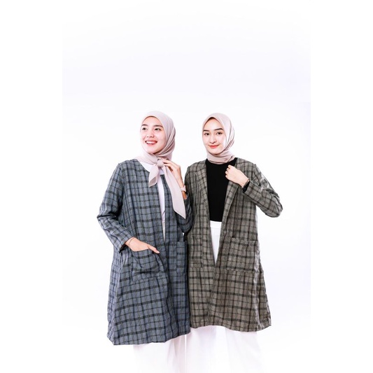 YAYA BLAZER (ld102 pjg95) - Outer Kotak Linen