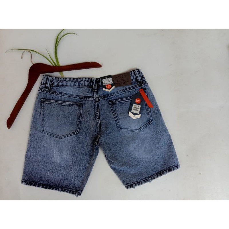 CELANA JEANS PENDEK SOBEK COLOR COWOK/CELANA JEANS PENDEK SOBEK PRIA