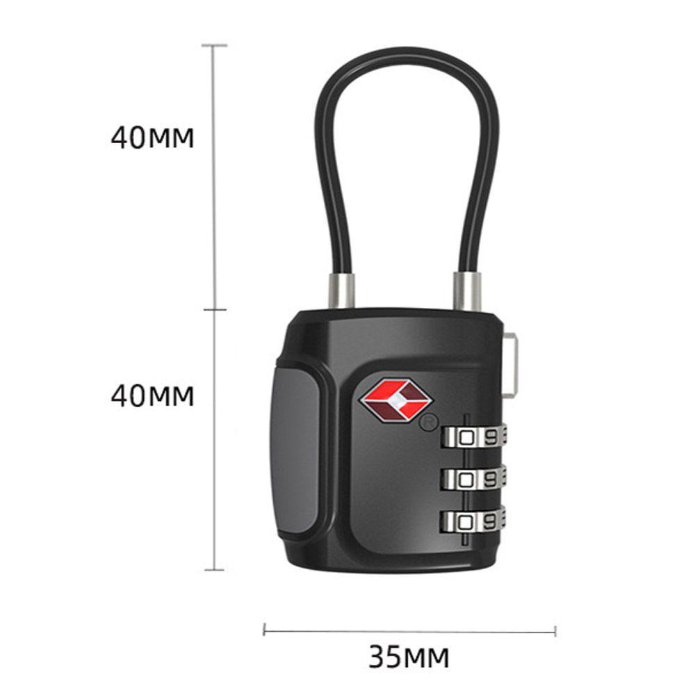 Pineapple TSA Customs Lock Portable Gembok Anti Maling Kunci Koper 3kunci Kombinasi Digit Dial