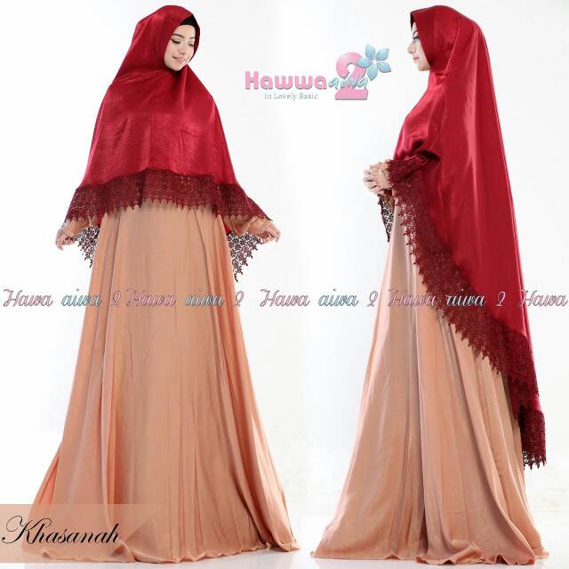 Gamis Syari Khasanah Original by Hawwa Aiwa READY