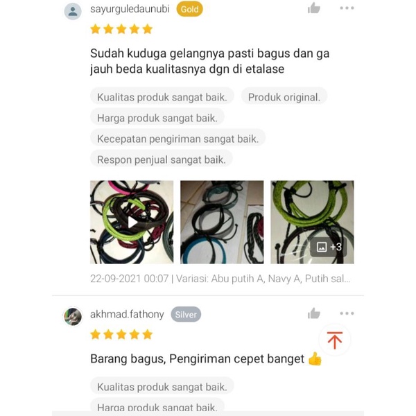 GELANG TALI SIMPLE SLADE/GELANG HANDMADE DUA RANGKAP/GELANG PRIA WANITA