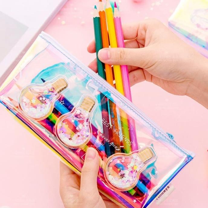 

RUMAUMA Pencil Case Bulb Tempat Pensil PULPEN ATK Anak Sekolah Lucu rumau90 Segera Dapatkan