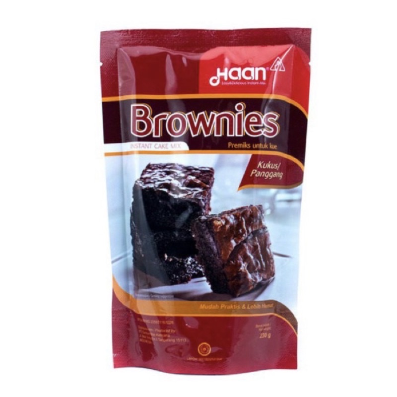 

HAAN BROWNIES KUKUS/PANGGANG KEMASAN POUCH 230 GR