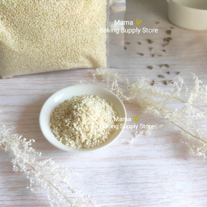 

Vs201Vv White Sesame Seeds Biji Wijen Putih 500 Gr 1 / 2 Kg Kualitas Premium Dscscv