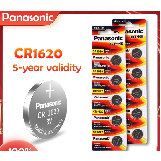 5 PCS 100% Asli PANASONIC CR1620 CR 1620 3 V Baterai Lithium Untuk Menonton Kalkulator Jam Remote