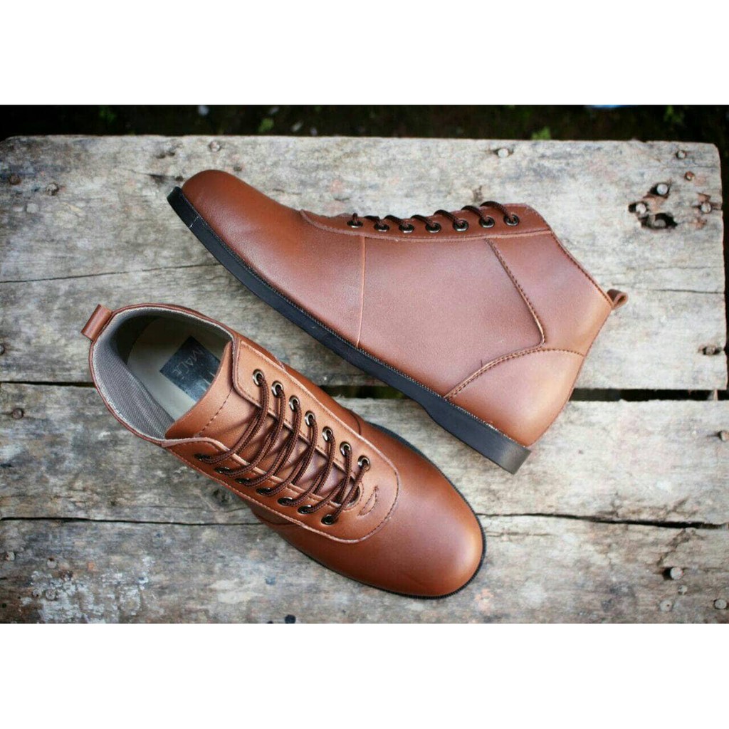 CASUAL KERJA FORMAL TERBARU - Sepatu Boot Casual Pria/ Made Brodo Boots Casual Kulit Swedian