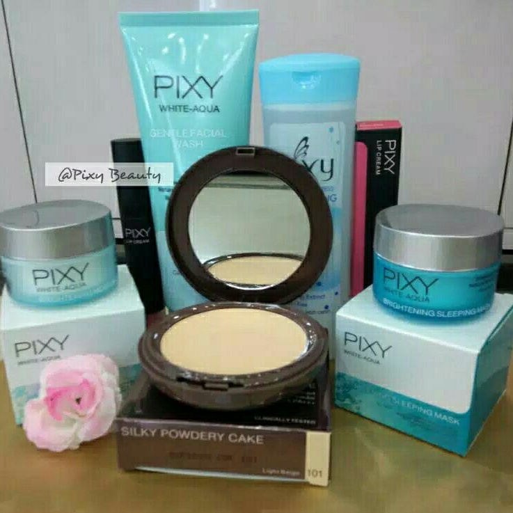 PIXY PAKET (FREE POUCH) PAKET SILKY+AQUA /SESERAHAN HANTARAN / MAKE IT GLOW