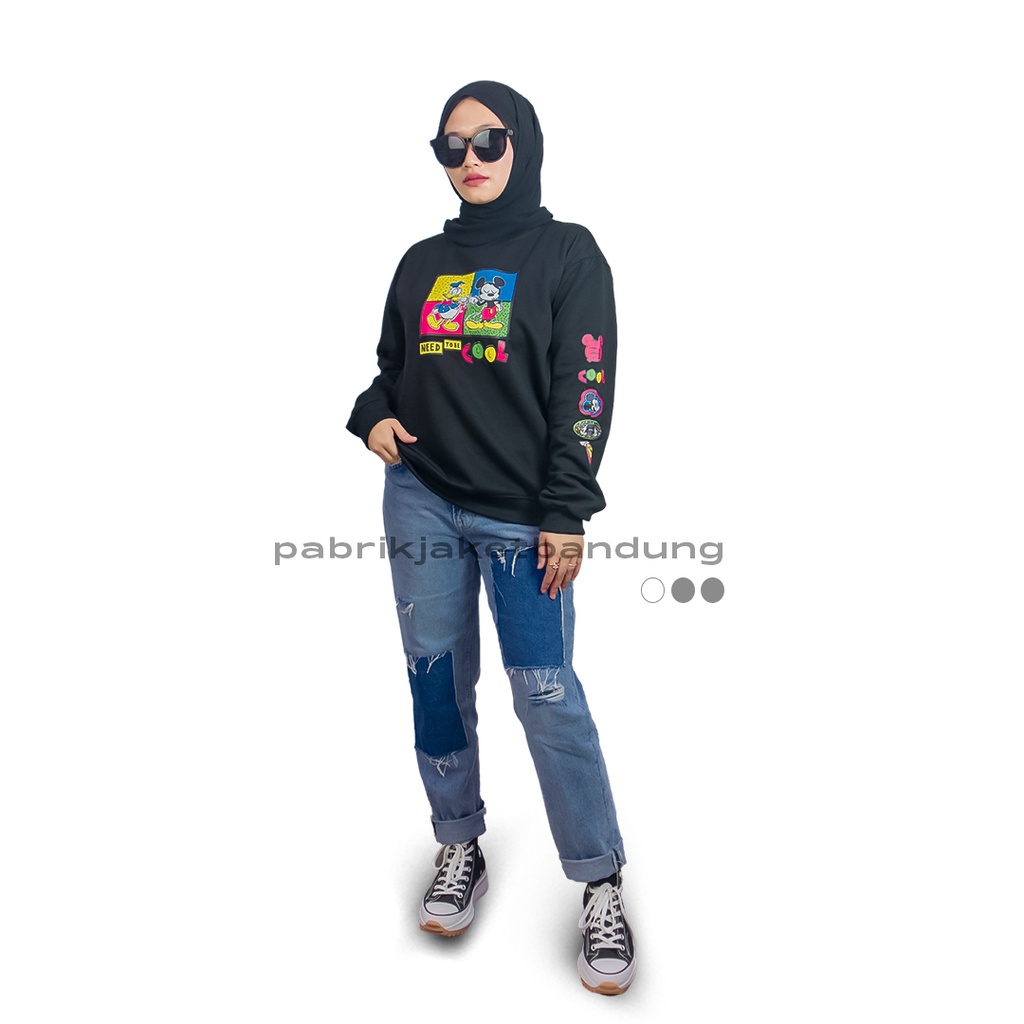 Disney II HOLY Sweatshirt Need To be Cool Mickey HITAM