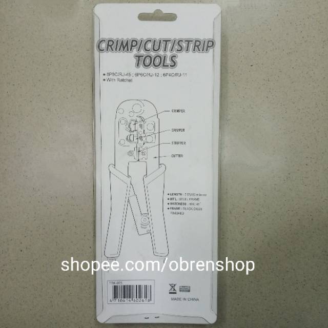 CRIMPING TOOL DOUBLE RJ45 RJ11 GOLDTOOL TTK-075