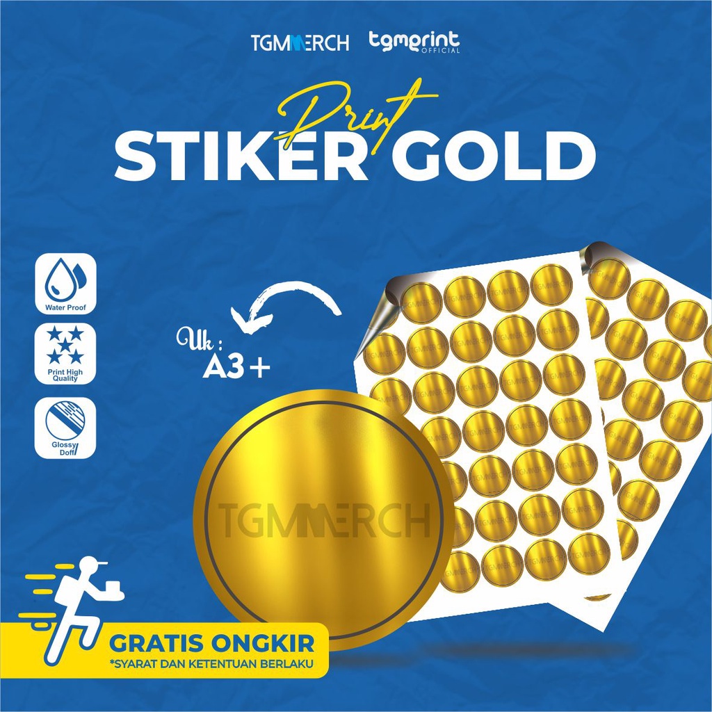 

TGM MERCH - Stiker Vinyl Gold A3+