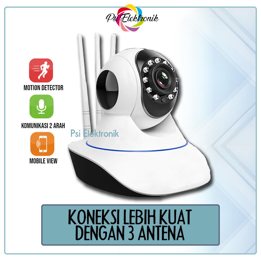 MAKASSAR: IP Camera CCTV Wifi || IPCAM WIRELESS 3 Antena NEW VERSION Kamera CCTV