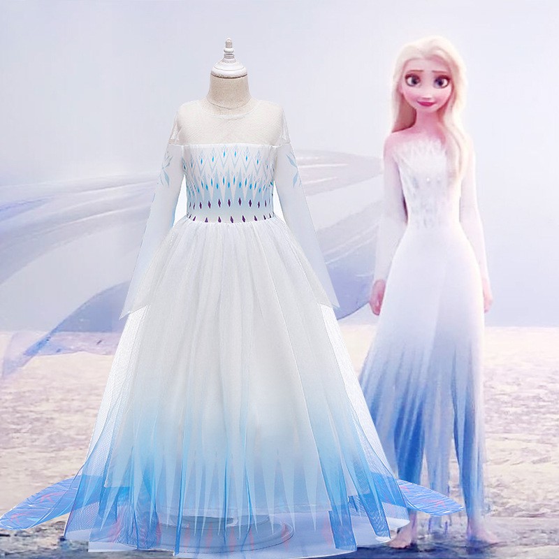 [YOMIKA] Disney Frozen 2 Costume Dress Kids Girl's Elsa Queen Cosplay Raya Party Princess Dress