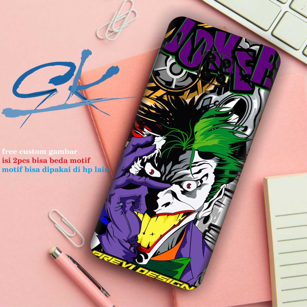 garskin redmi note 9 pro isi 2pcs motif GK5- free custom gambar