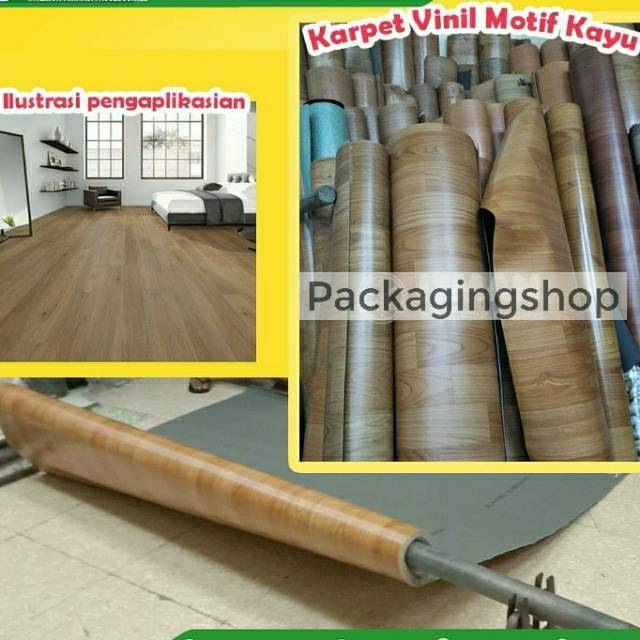 1 Roll 25 M X 2 M Karpet Lantai Vinyl Motif Kayu Tebal Import Korea Karpet Plastik Parquet Shopee Indonesia