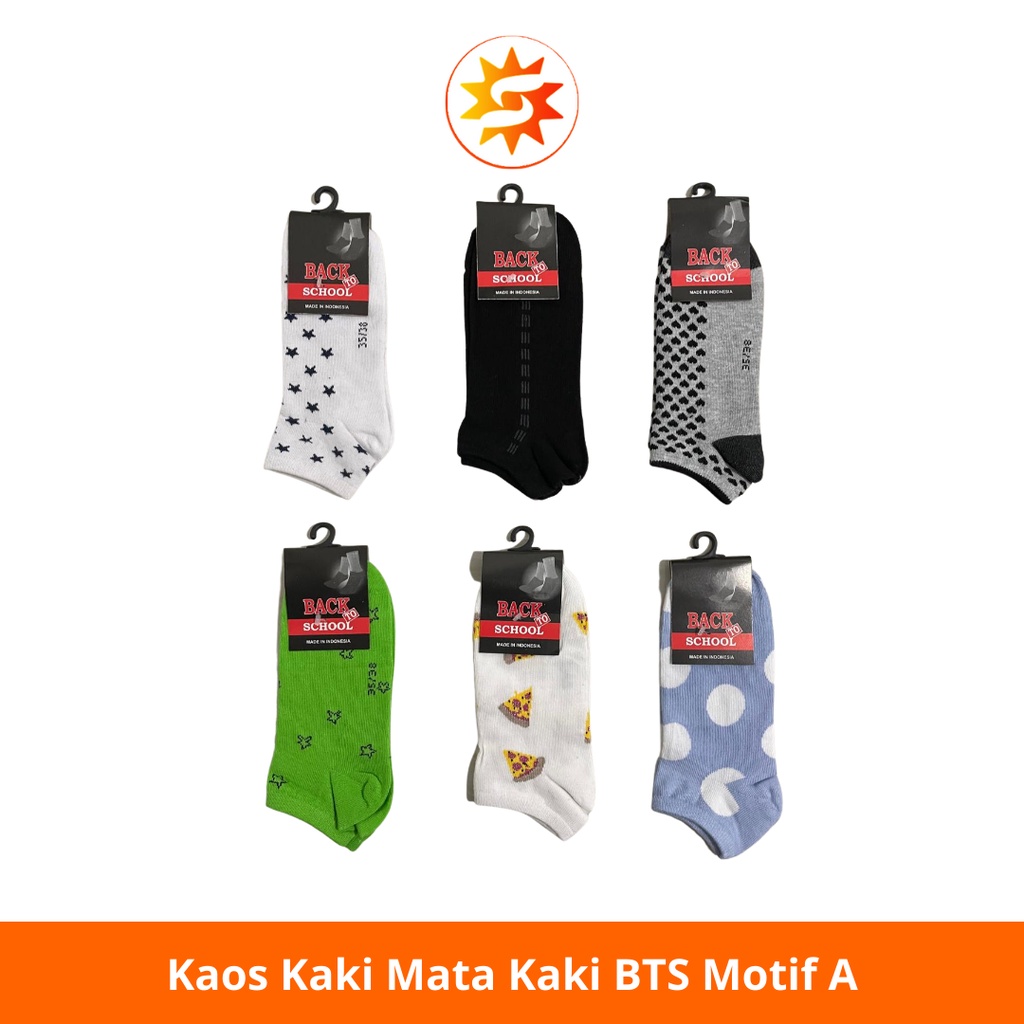 Kaos Kaki Mata Kaki BTS Motif A / Kaos Kaki Ankle