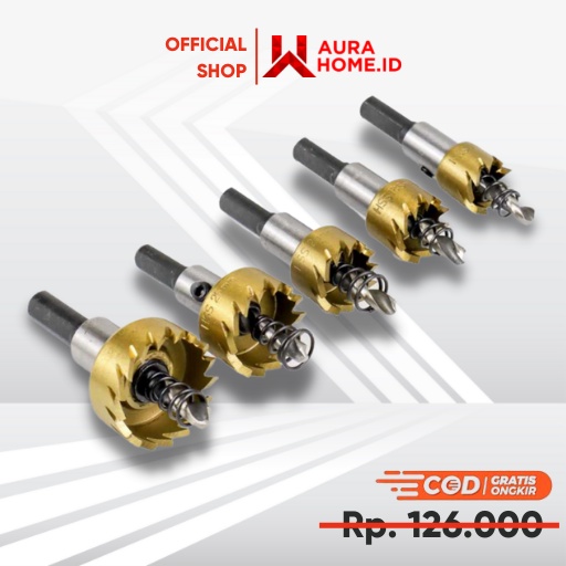 Mata Bor Carbide Tip Wood Metal Hole Cut 5 PCS / Mata Bor Pembolong Pelubang Pelobang Lubang Besi Ba