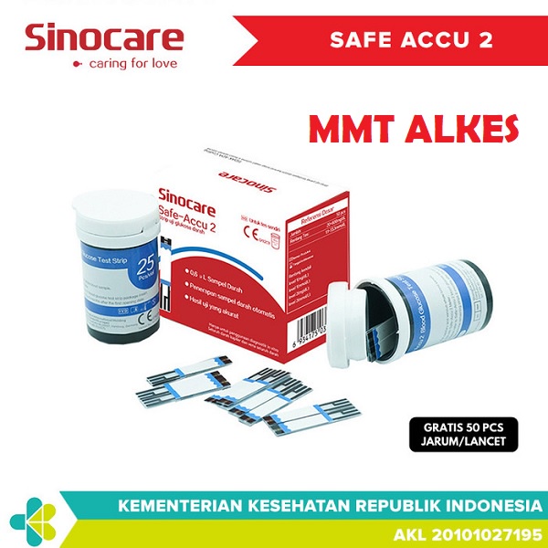 Strip Uji Gula Darah  Sinocare Safe-Accu 2 (50 Strip)