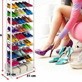 Amazing Shoe Rack Rak  Sepatu  Portable  10  Susun   Shopee 
