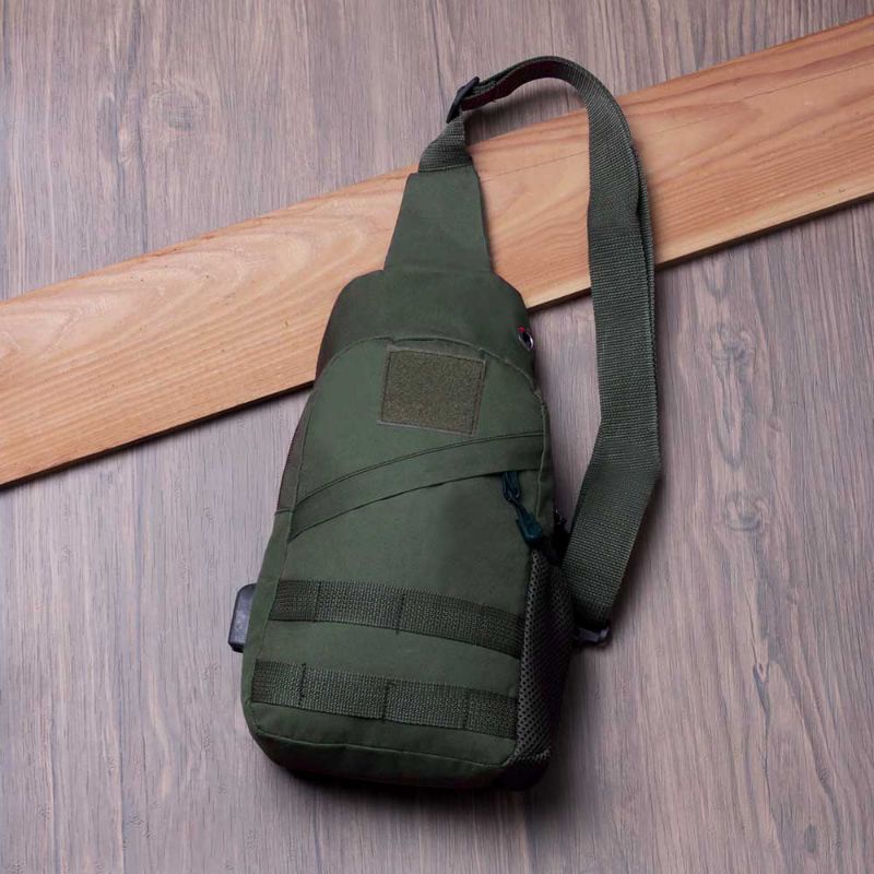 Tas Slingbag Pria Hijau Army Terbaru | Tas Salempang Cowok | Selempang Simple Keren