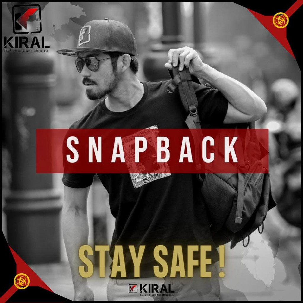 Topi Pria Unisex Terbaru Snapback Kiral Camo Basic Gratis Masker Camomask Premium