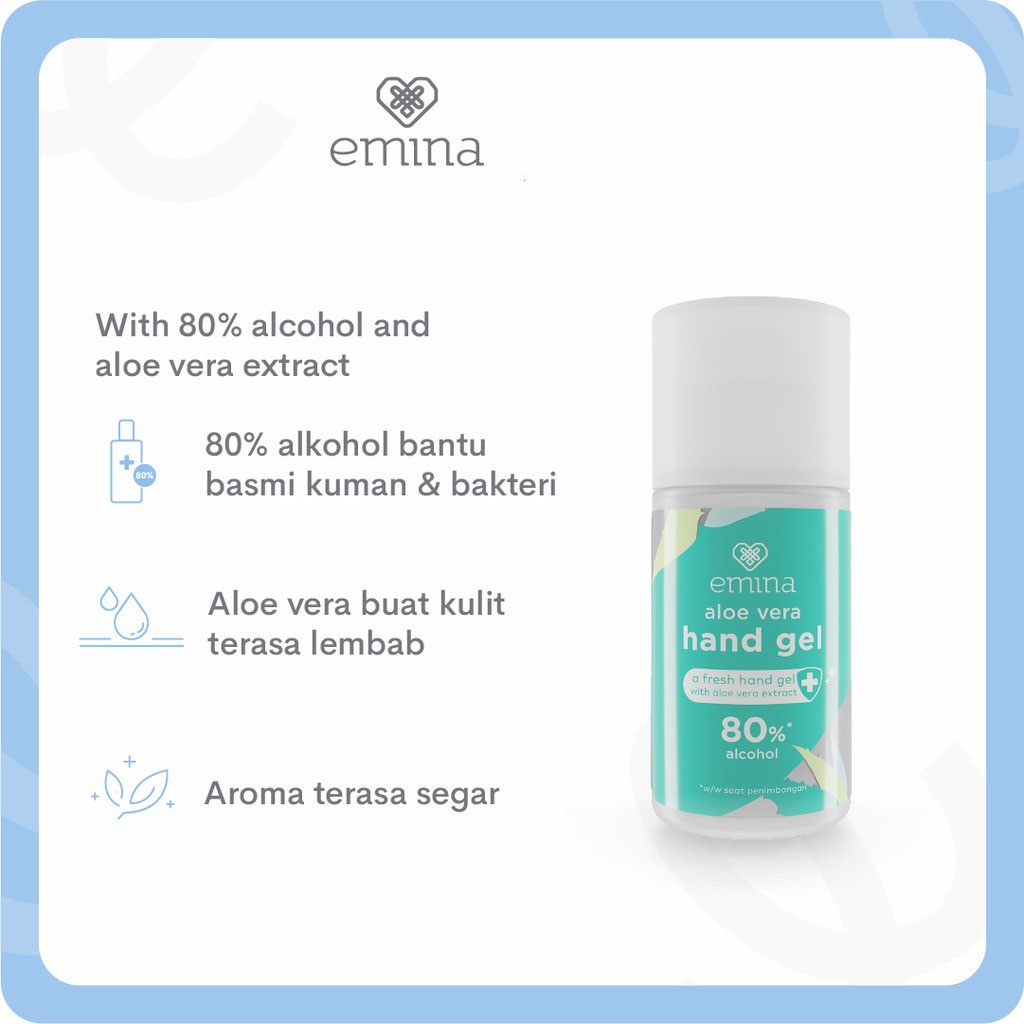 Emina Aloe Vera Hand Gel - Sanitizer 50mL