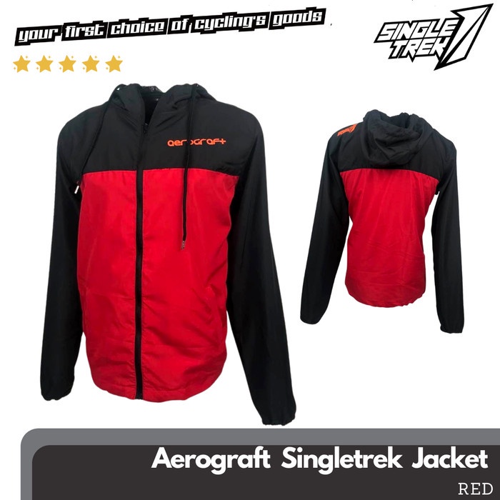 Jacket Singletrek Aerograft bahan Microfiber JSA Red