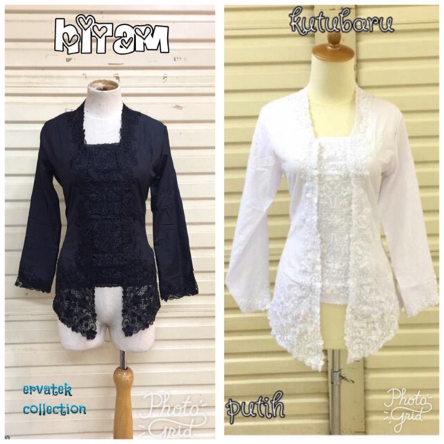 READYSTOK Kebaya Kutubaru Renda KK20 Tangan Panjang 
