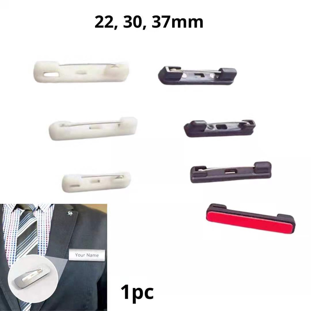 Peniti Tempel Plastik/Nametag  Uk 22mm-40mm, Harga/1Pc