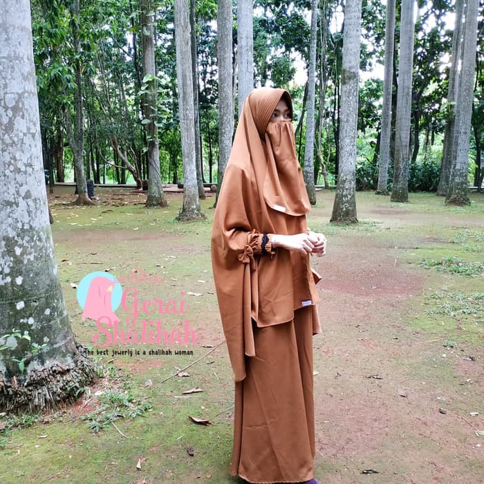 New Gamis Set Khimar XL / Khadijah Set Syari / Khimar Jumbo/ Bergo Jumbo