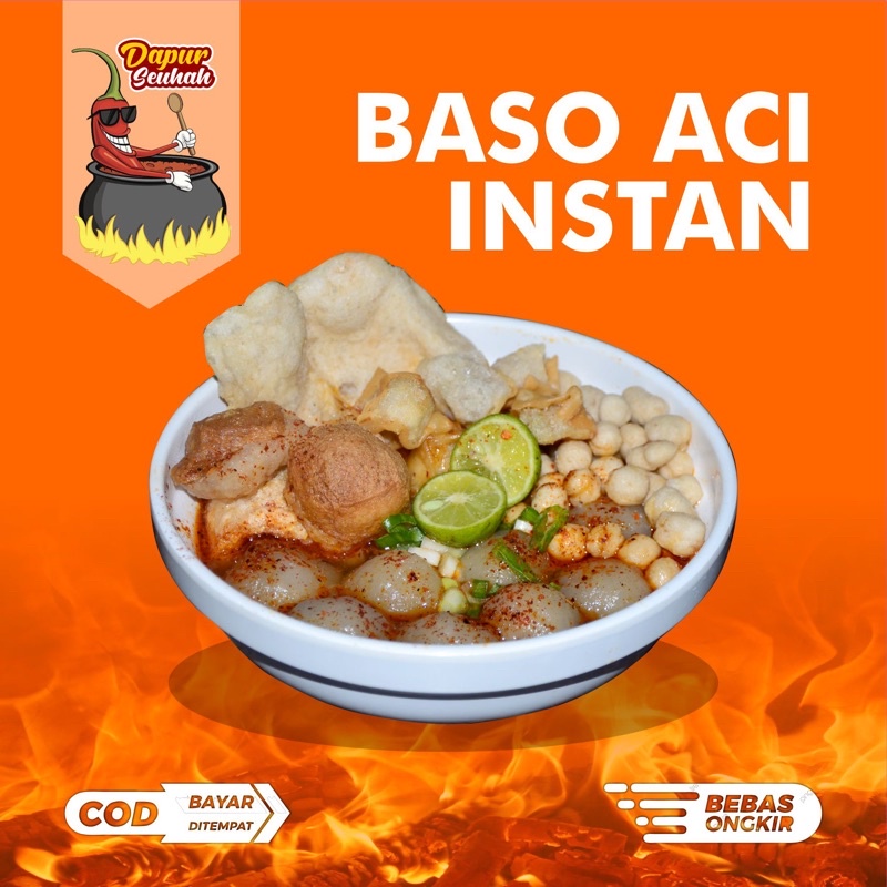 Jual Baso Aci Ayam Instan 10 Biji Asli Garut Termantap Komplit Harga